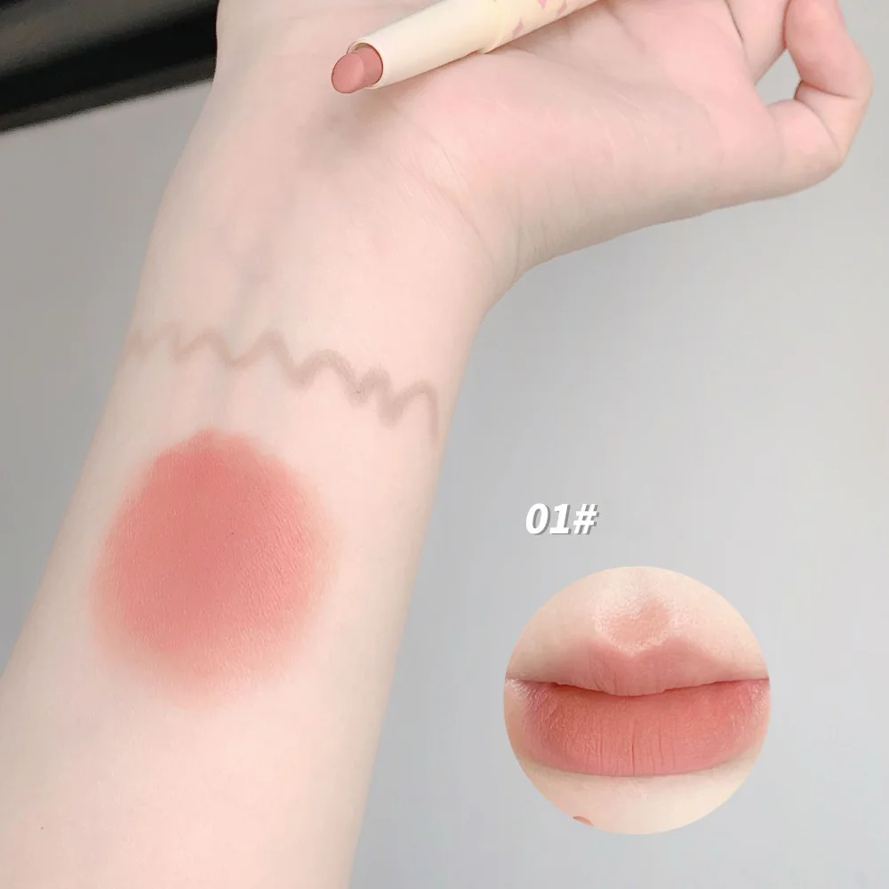 Delineador de labios de doble cabeza 2 en 1, tatuaje impermeable de larga duración, tinta de labios mate, tinte de labios Sexy, contorno rojo, cosméticos