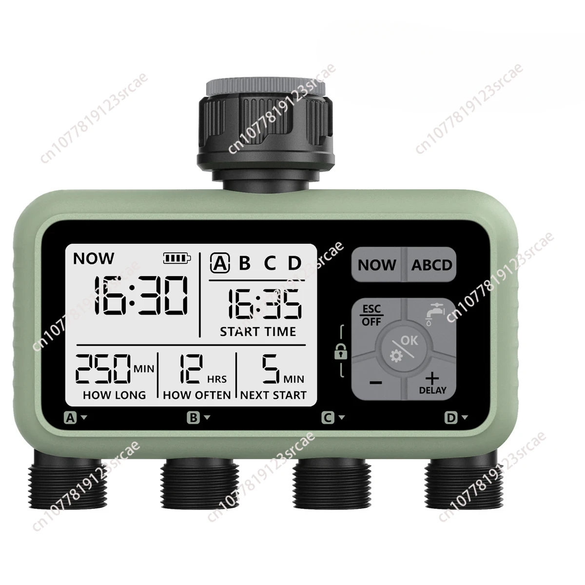 HCT-379 Outdoor Garden Smart 4 out irrigation timer Four independent interfaces for easy installation of garden tools