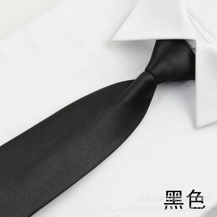 Origin direct sales spot polyester solid color tie 8cm business tie with multiple colors and complete ties