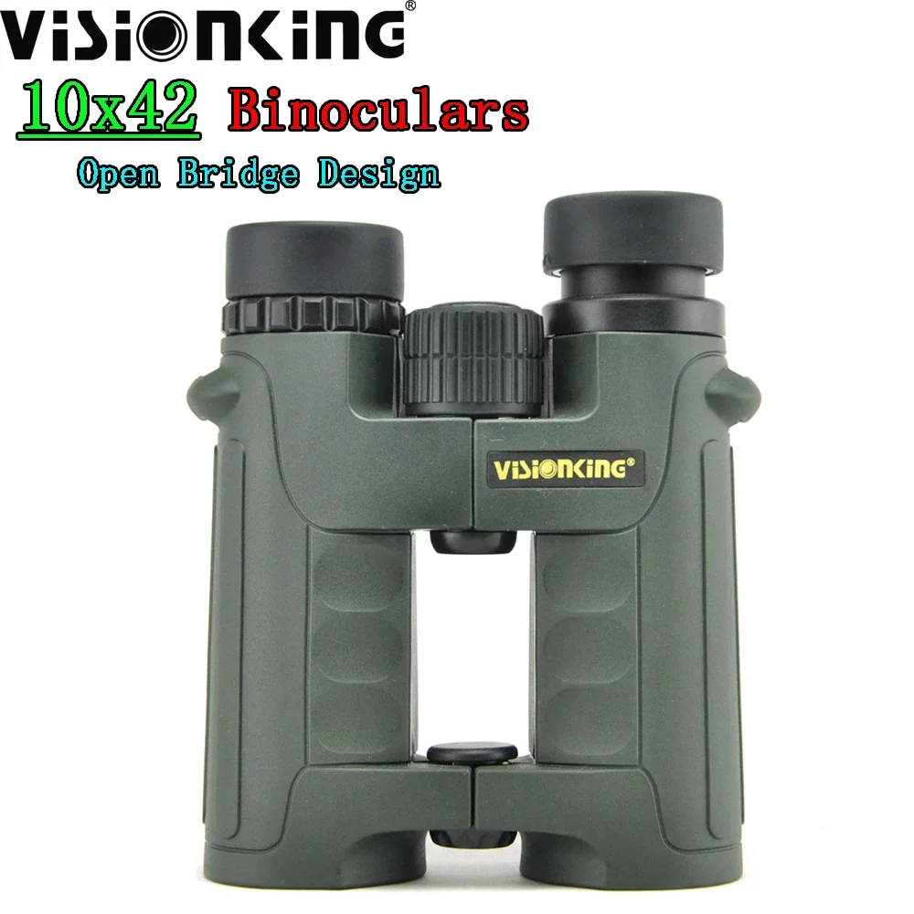 Visionking Waterproof 10x42 HD Optical Telescope Nitrogen Fogproof FMC Bak4 Roof Binoculars Camping Travelling Concert Spyglass