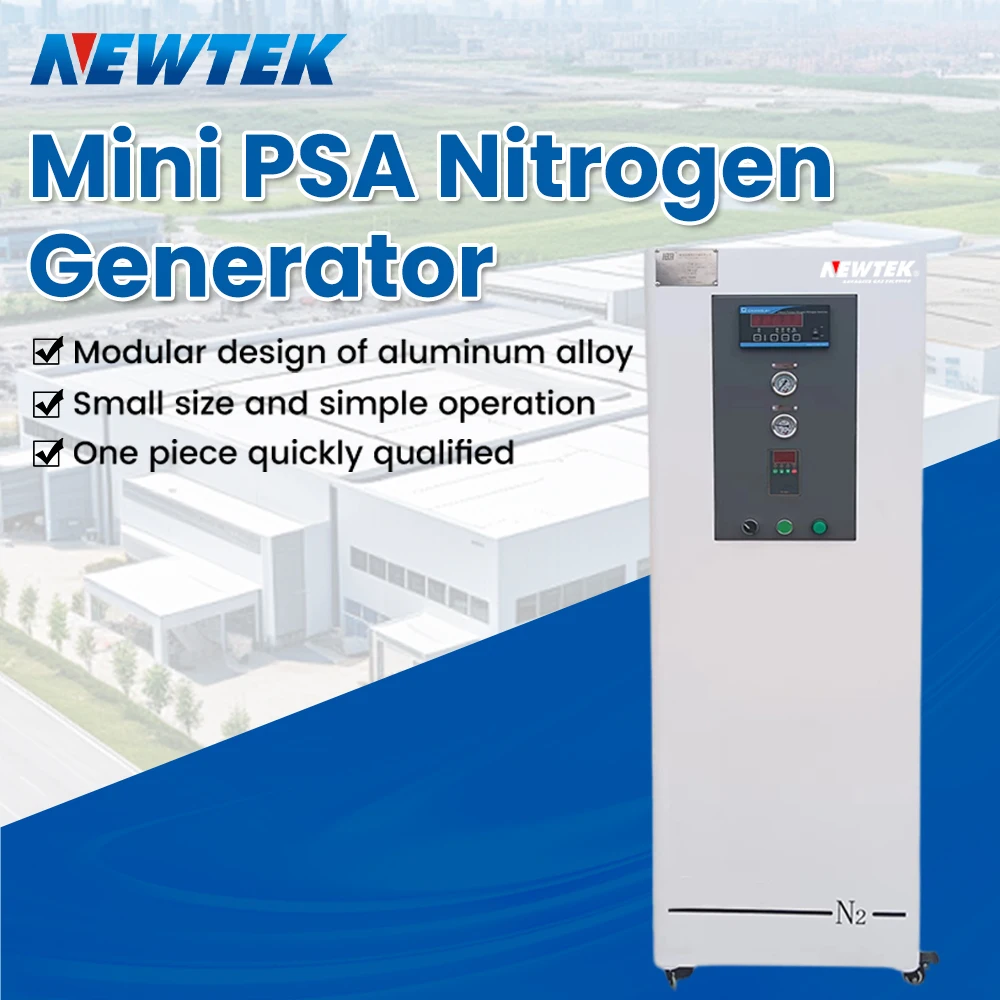 NEWTEK Tragbarer 99,9–99,999 % hochreiner N2-Gaspflanzen-PSA-Stickstoffgenerator mit kleiner Kapazität zum Schweißen und Laserschneiden