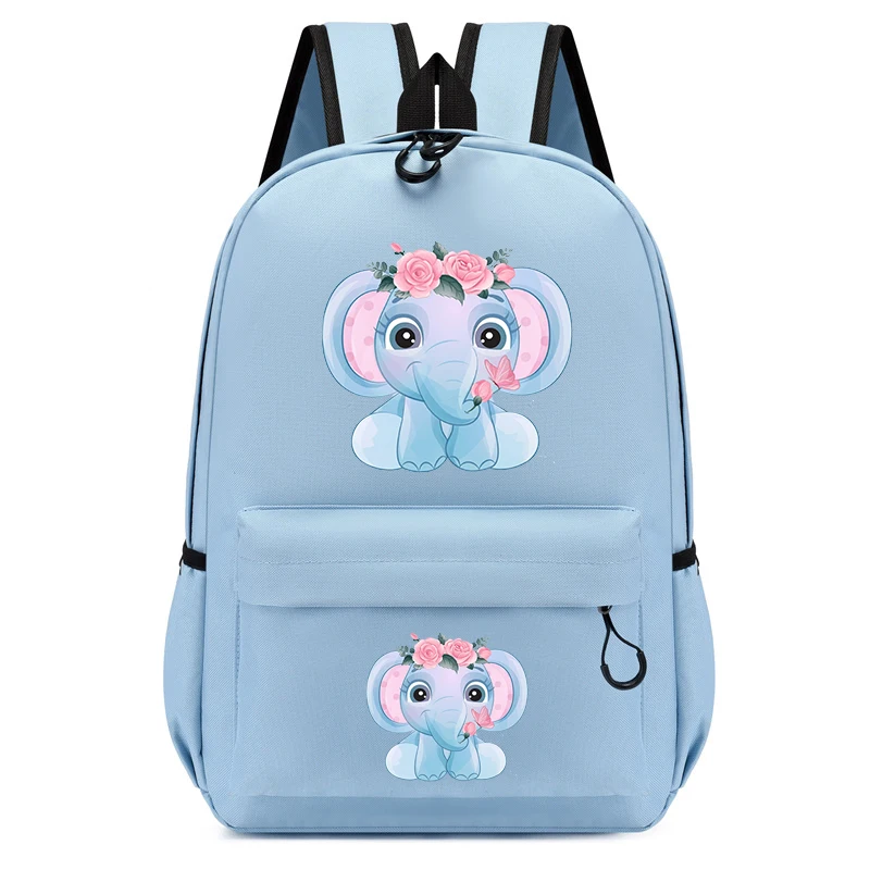 Mochila bonito dos desenhos animados para crianças, mochilas escolares na moda, elefante Kawaii Bookbag, mochila de viagem Anime, mochila de moda, nova