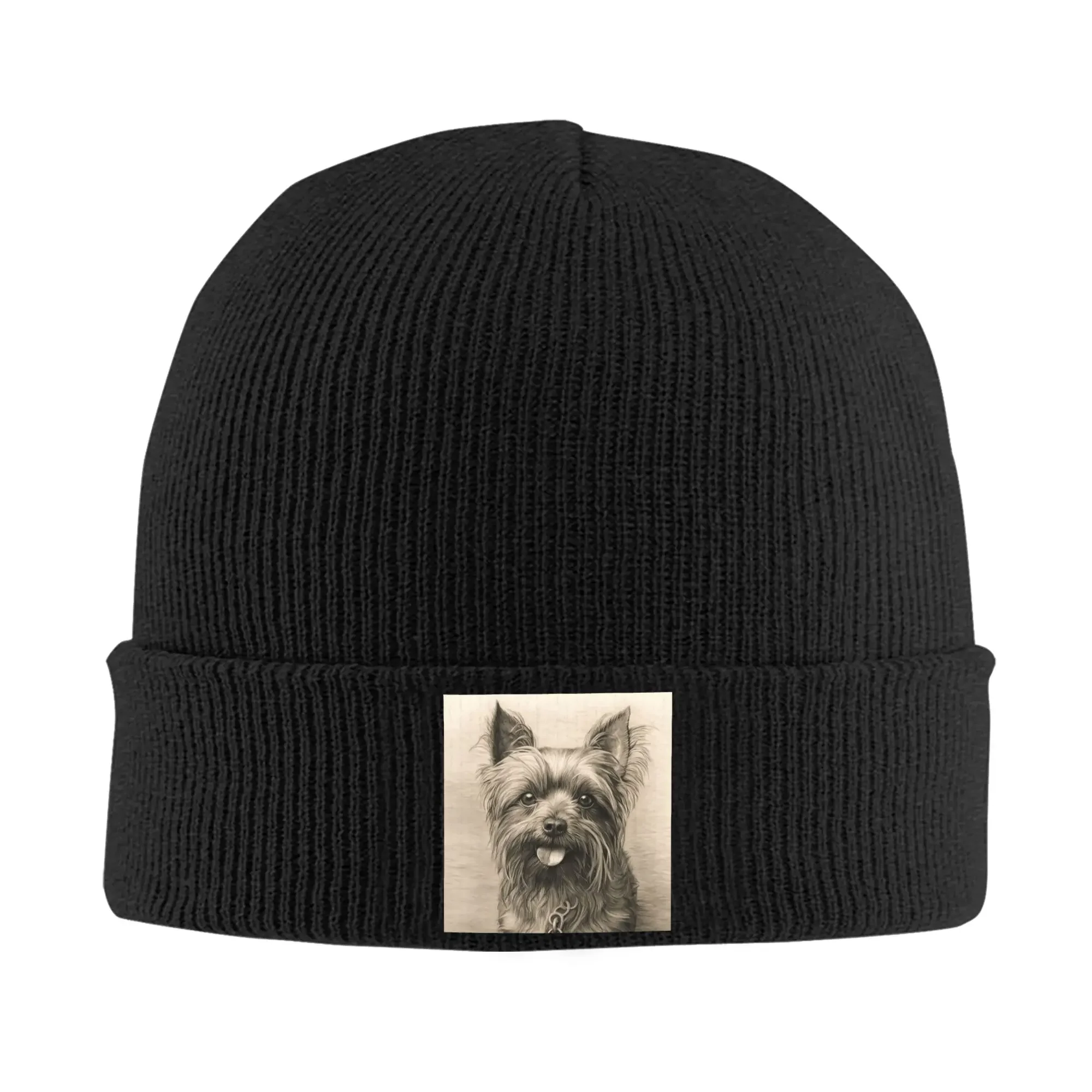 The Adorable Yorkshire Terrier dog Warm Knitted Cap Winter Knit Bonnet Hat Skullies Beanies Hip Hop Caps for Unisex