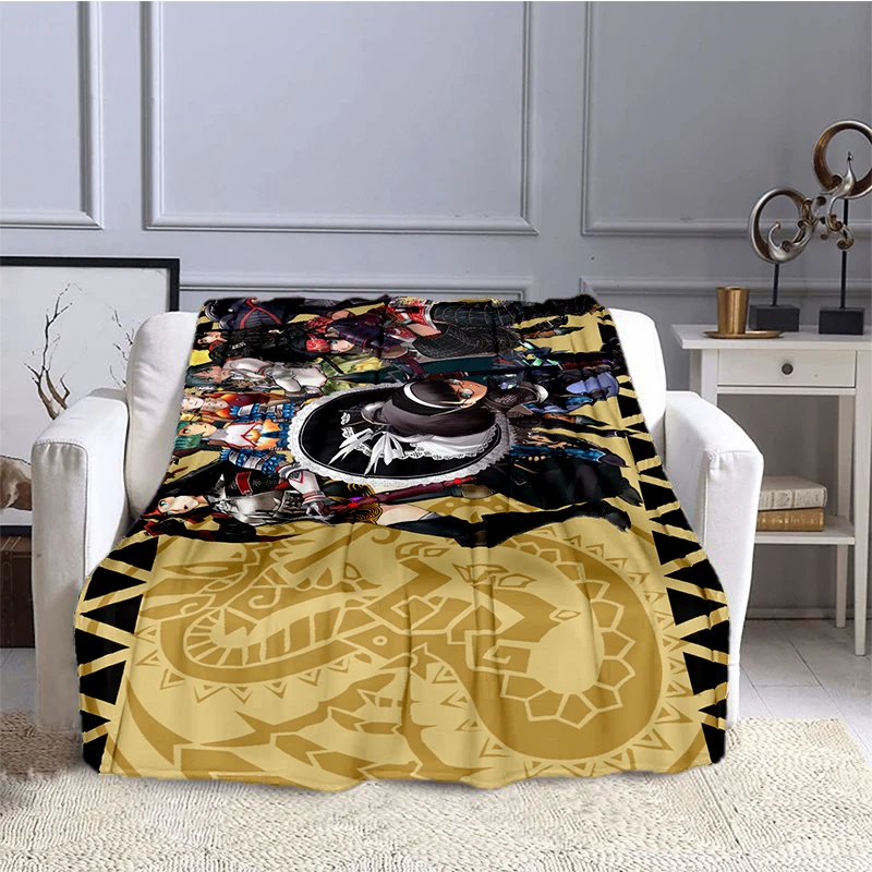 Game Monster Hunter Dragon Blanket Children's Blanket High Quality Flannel Blanket Soft and Comfortable Home Travel Blanket