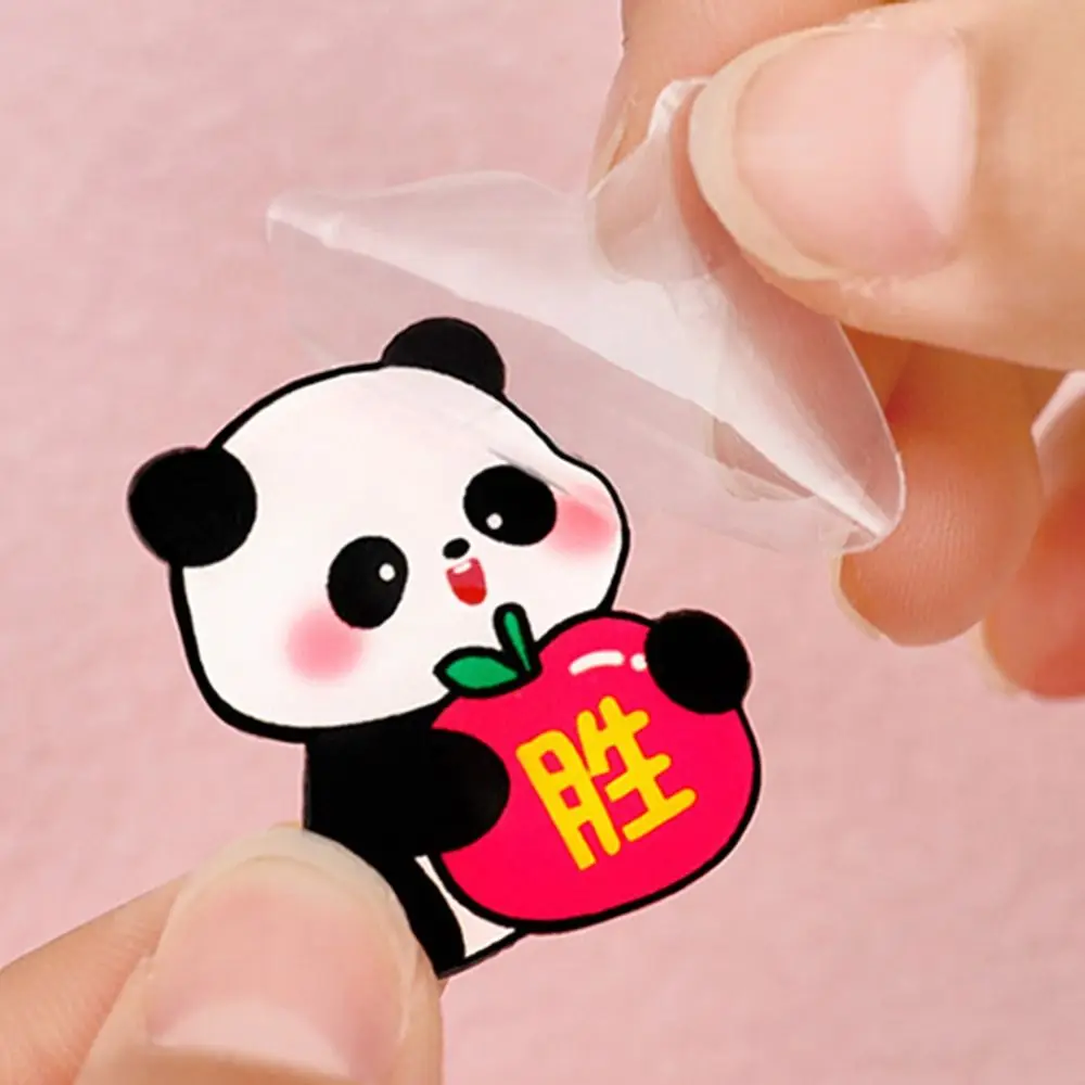 Cartoon Panda Brooch Creative Cute Children's Acrylic Badge Panda Series Design Personality Inspirational Word Badge Student