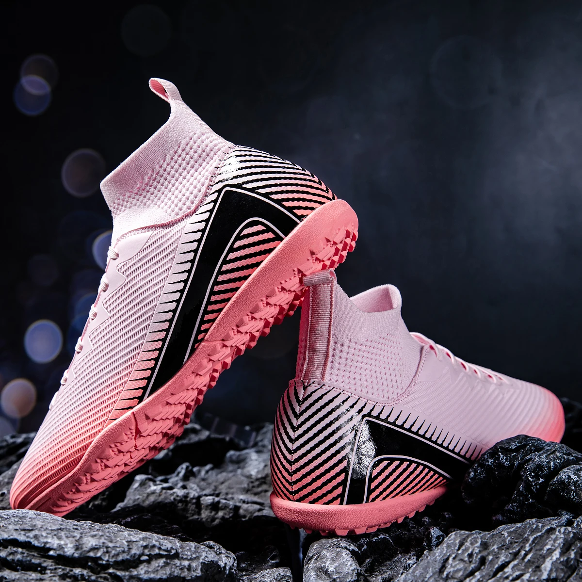 

Athletic TF Turf Soccer cleats PU Fabric Skin-friendly Upper Rubber Non-slip Sole Reliable Quality Training Footwear