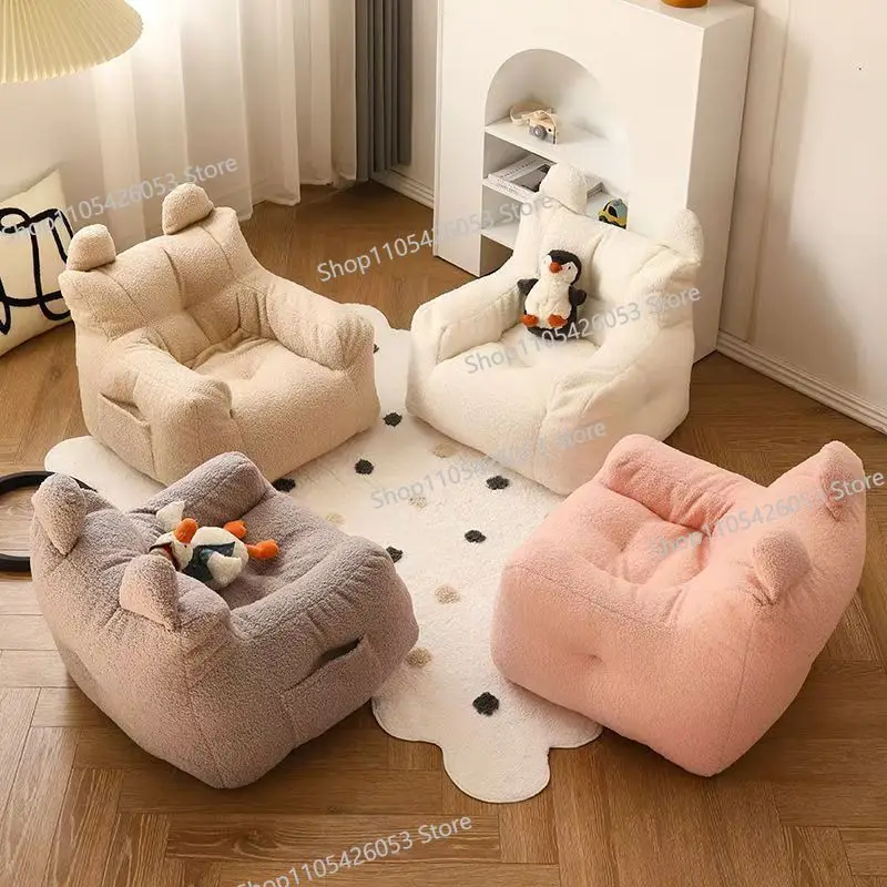 Internet celebrity lazy sofa children sofa pet sofa reading corner mini cute cartoon striped small