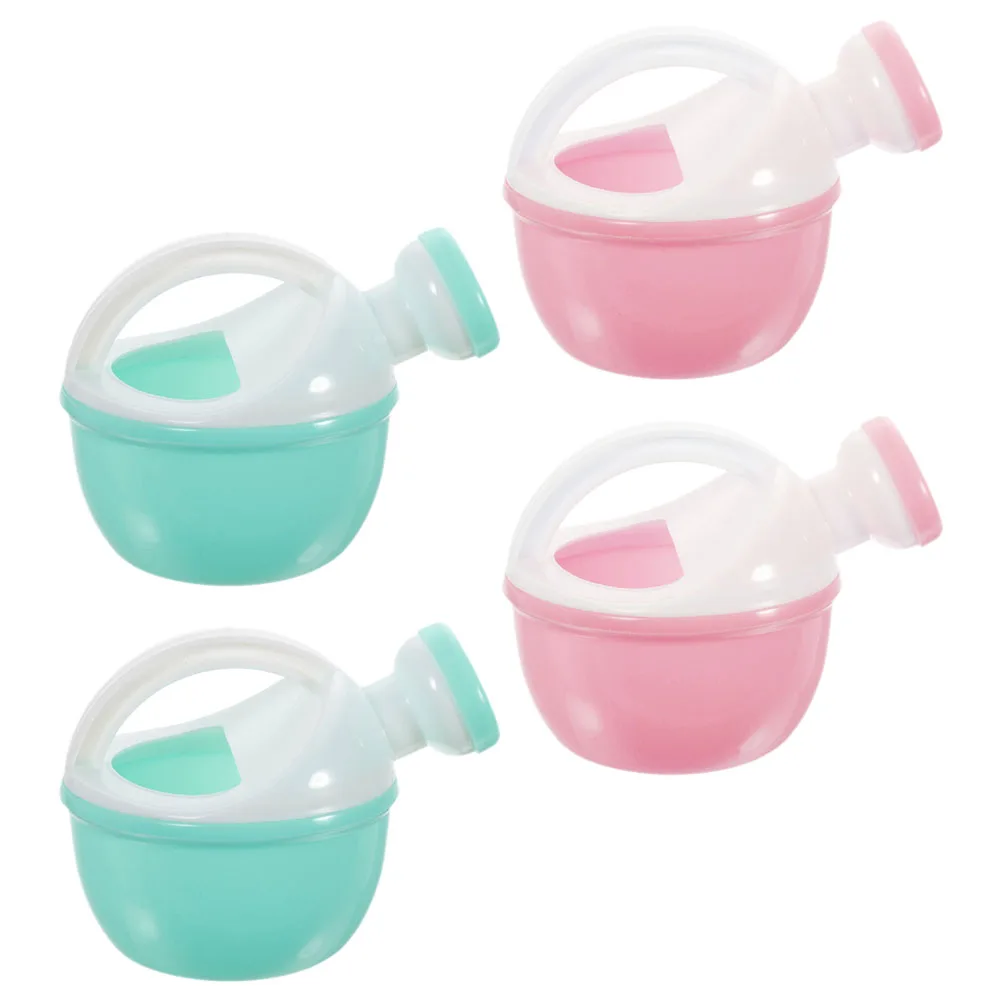 4 pçs crianças banho chaleira regadores brinquedos de praia plástico crianças banho jogar ferramentas criança jardinagem diversão cor aleatória