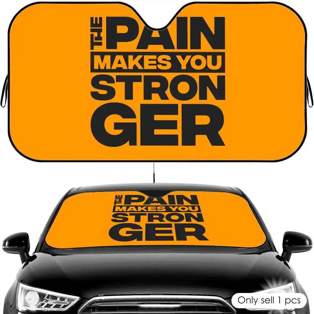 

Солнцезащитный козырек для автомобиля No Pain No Gain, защита от УФ-излучения, теплоизоляция, универсальный чехол-накидка от солнца