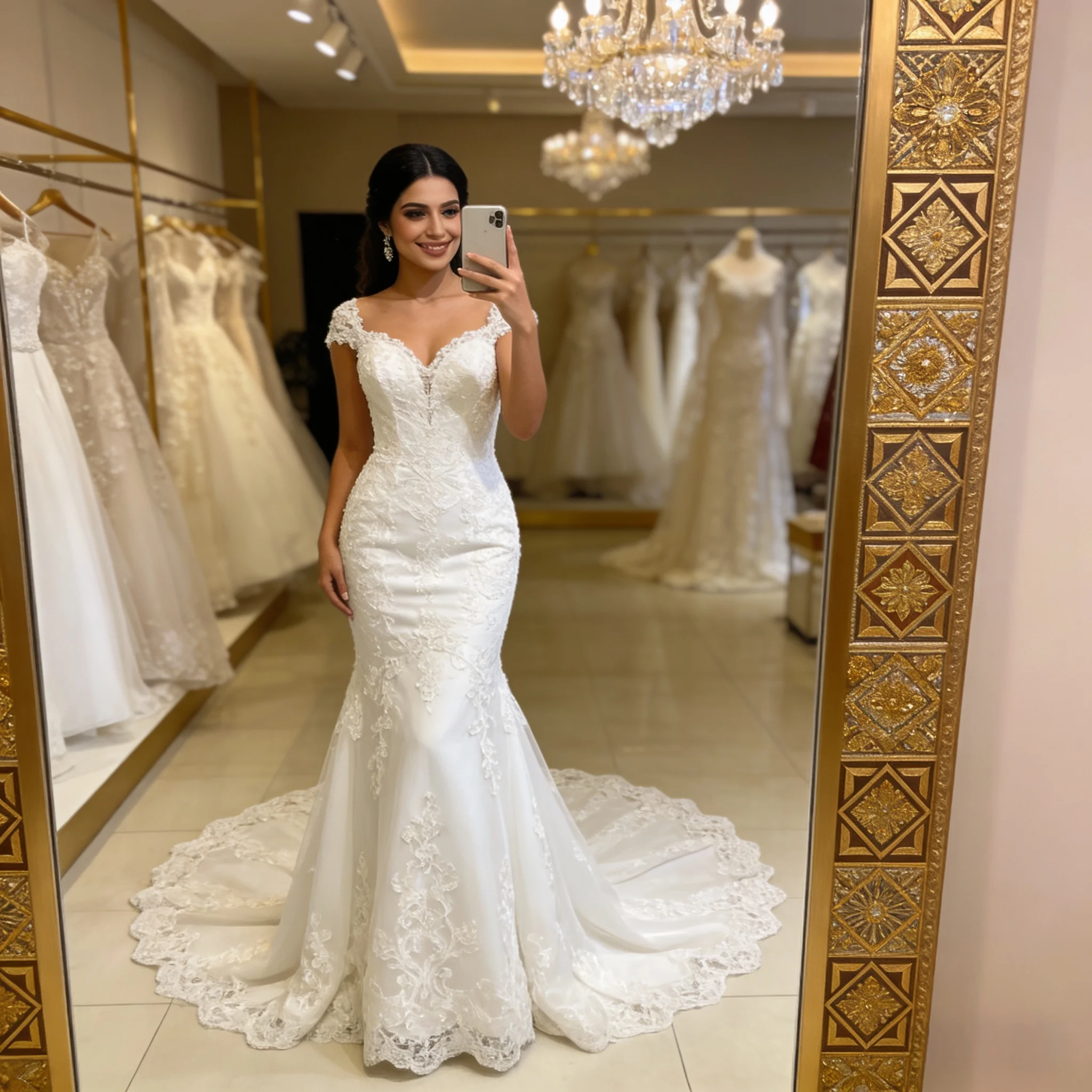 Customized Newest Wedding Dress Mermaid Lace Sweetheart Neck Chapel Train Cap Sleeves Bride Gown 2026 Vestidos De Novias