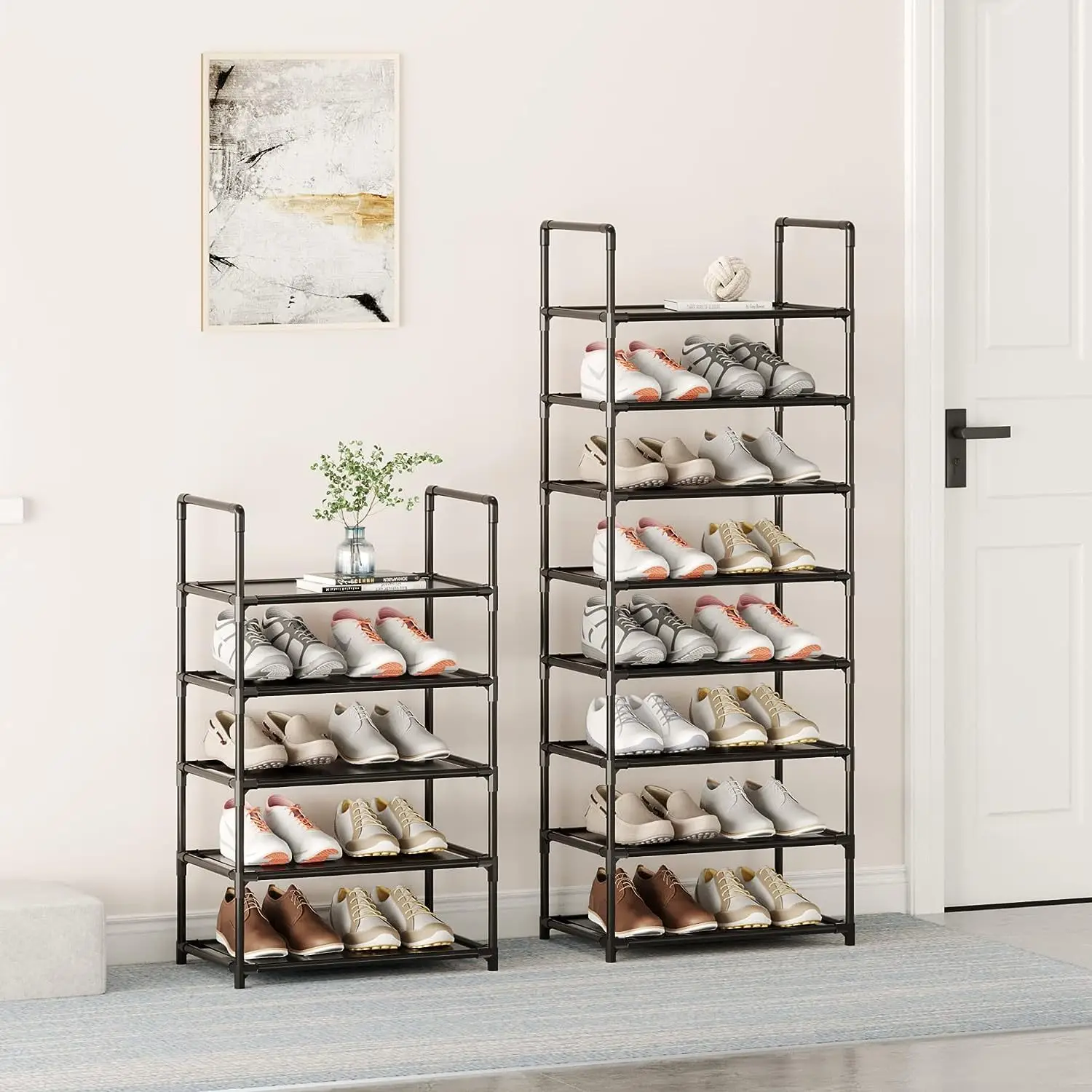 Dust-proof Storage Rack, Dormitory Iron Shoe Cabinet, Multi-layer Non-woven Fabric Door, Simple Household Shoe Rack Door Shoe