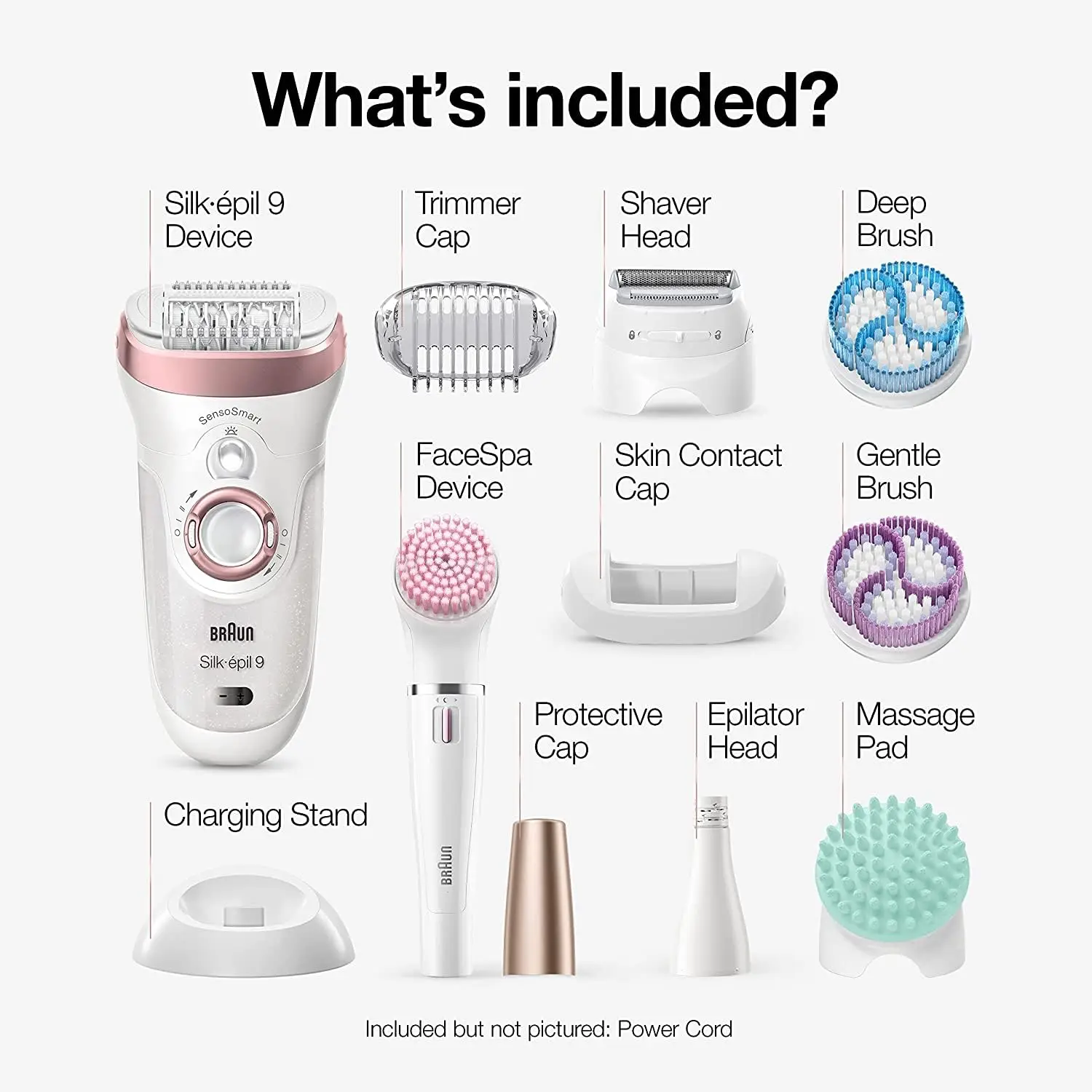 Epilator Silk-épil 9 9-985, Facial Hair Removal for Women, Hair Removal Device, Shaver, Cordless, Rechargeable, Wet & Dry,