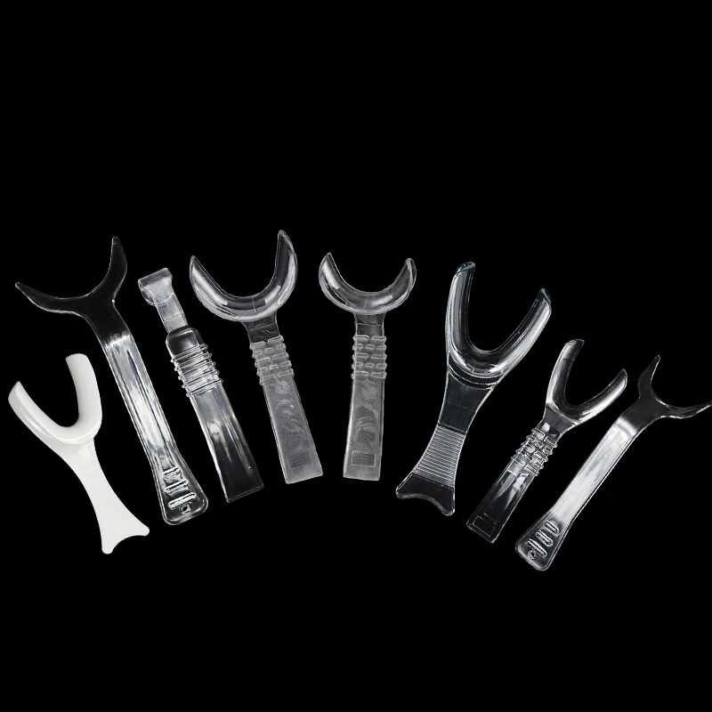 2pcs Mouth Opener Lip Cheek Retractor Transparent  Mouth Spreader Dental Implant Tray Dental Materials
