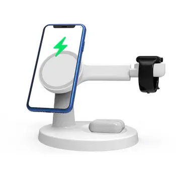 Bezdrátová nabíječka 3 v 1 pro iPhone 12/13/14/15/16/17, rychlonabíjecí stanice pro Apple Watch 10 9 8 7 6 5 4 Airpods 2 3 Pro 10 nejlepší prodej Nabíječky Apple - №7
