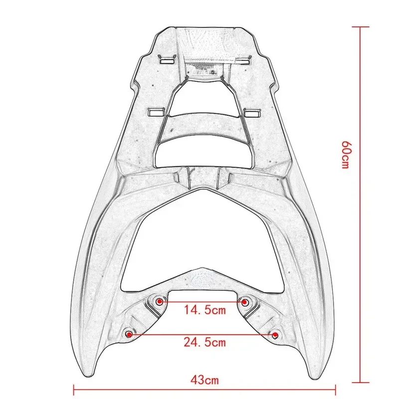 Cauda traseira rack de bagagem para yamaha nmax155 nmax 155 2020 2021 2022 tronco caixa superior caso topcase titular prateleira suporte acessórios