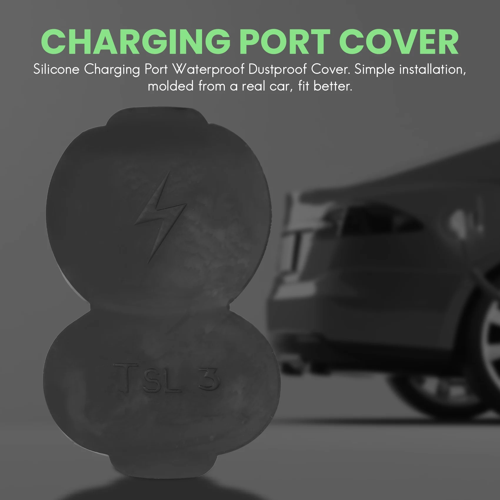 Port de Charge en Silicone Housse de Protection Étanche à la Poussière pour Tesla Model 3 2017-2020 Modèle Y-Eur Version