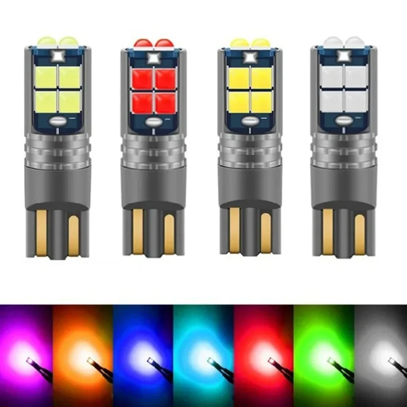 

2PCS W5W 168 T10 Canbus Car LED Light Replace Bullb 3030 10SMD for Auto Clearance Lights Reading Dome Lamps 6000K White