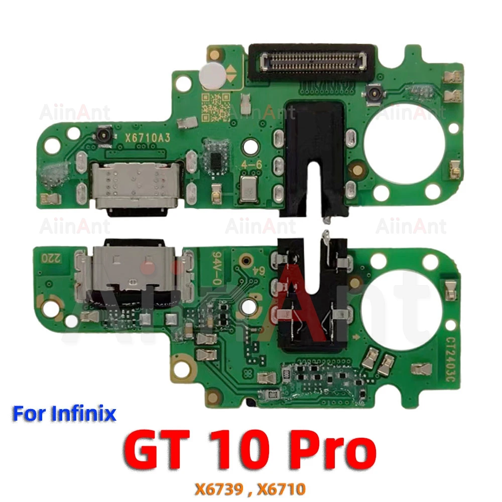 AiinAnt Dock Mic USB Charger Board Charging Connector Port Flex Cable For Infinix Zero 8 8i 20 30 Ultra X GT 10 S3X S5 Pro 4G 5G