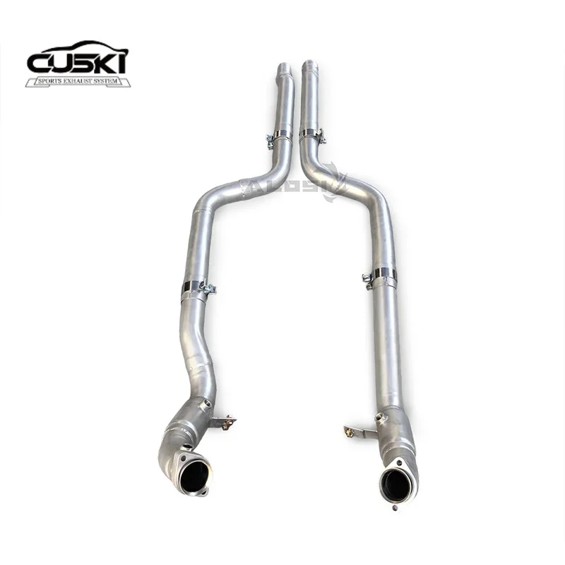 

High performance exhaust components suitable for Mercedes Benz CLS400 W218 3.5 2012-2018 free flow down pipe exhaust ductless do
