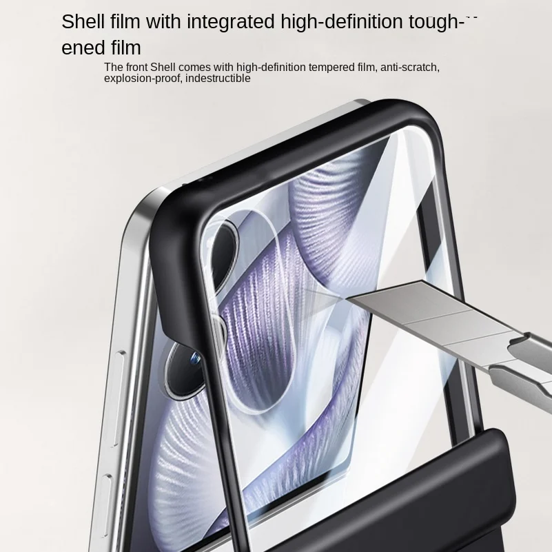 Высококачественное встроенное магнитное кольцо с пленкой из закаленного стекла, чехол для телефона Xiaomi Mix Flip 2, защитный чехол с пружинным шарниром для камеры