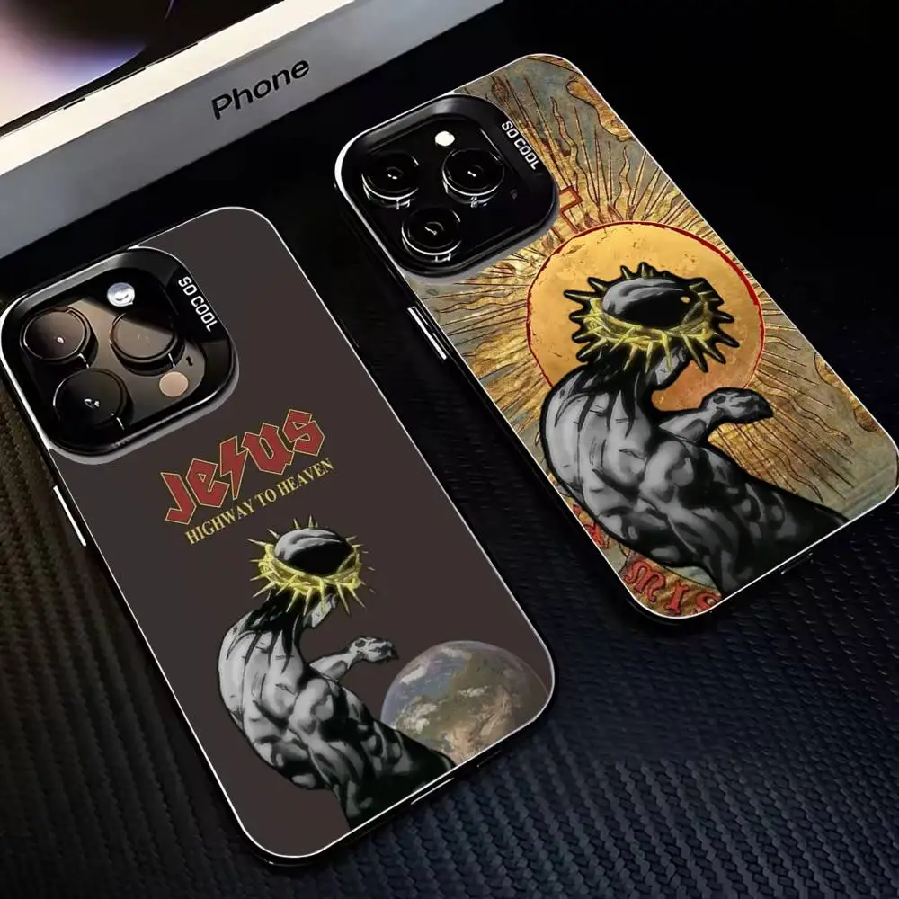 

Jesus Phone Case For iPhone 16,15,14,13,12,11,Mini,Pro,MAX Black Matte Shockproof Cover
