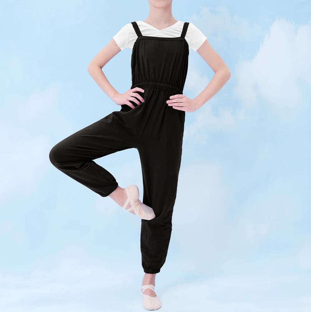 Mädchen Kinder Ballett-Hose Trägerhose Trägerkleid Jumpsuit Kinder Baumwolle Fitness Yoga Gymnastik Trägerhose