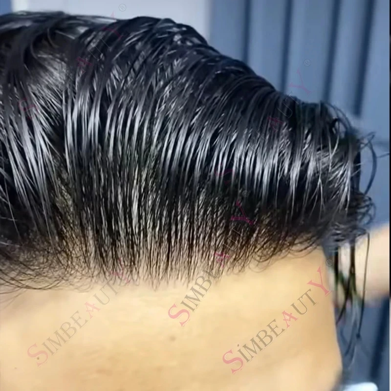 

Супернатуральный парик-накладка для мужчин с ультратонкой линией роста волос 0.02 мм, из полиуретана, плотность 80%, незаметный # 210 Серые, светлые, черные накладные пряди из натуральных волос V-loop