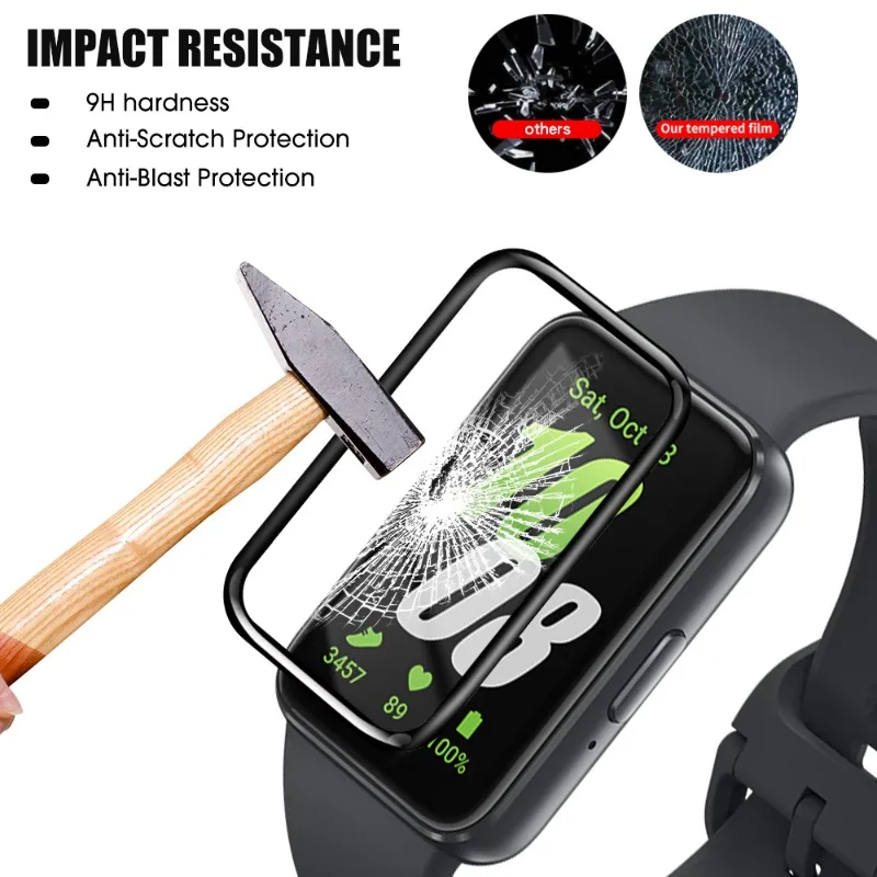 5/1PCS Watch Screen Protector Soft Flexiable Protective Film for Samsung Galaxy Fit 3 Anti-scratch Curved Cover for Galaxy Fit3