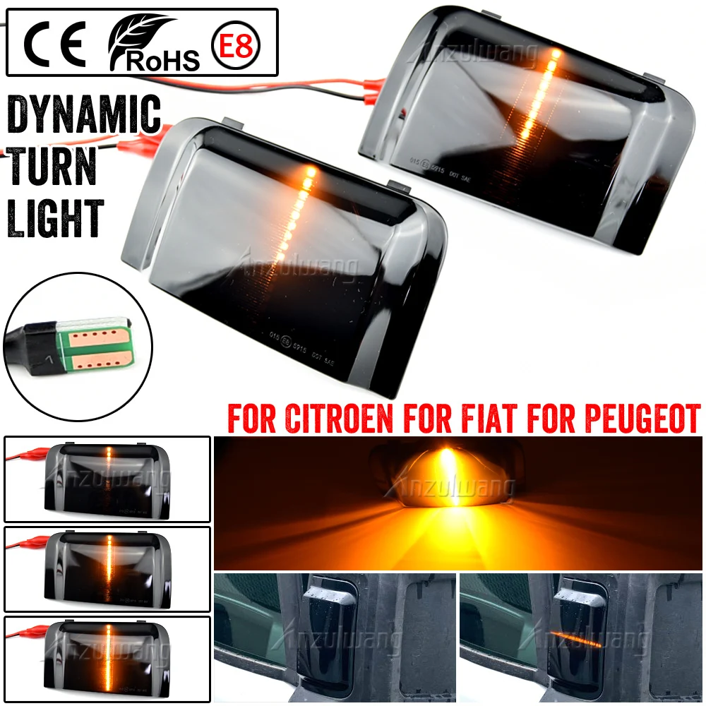 

For Peugeot Boxer Fiat Ducato Citroen Jumper 2016-2019 Car Side Rearview Mirror Turn Signal Light Dynamic Blinker Indicator