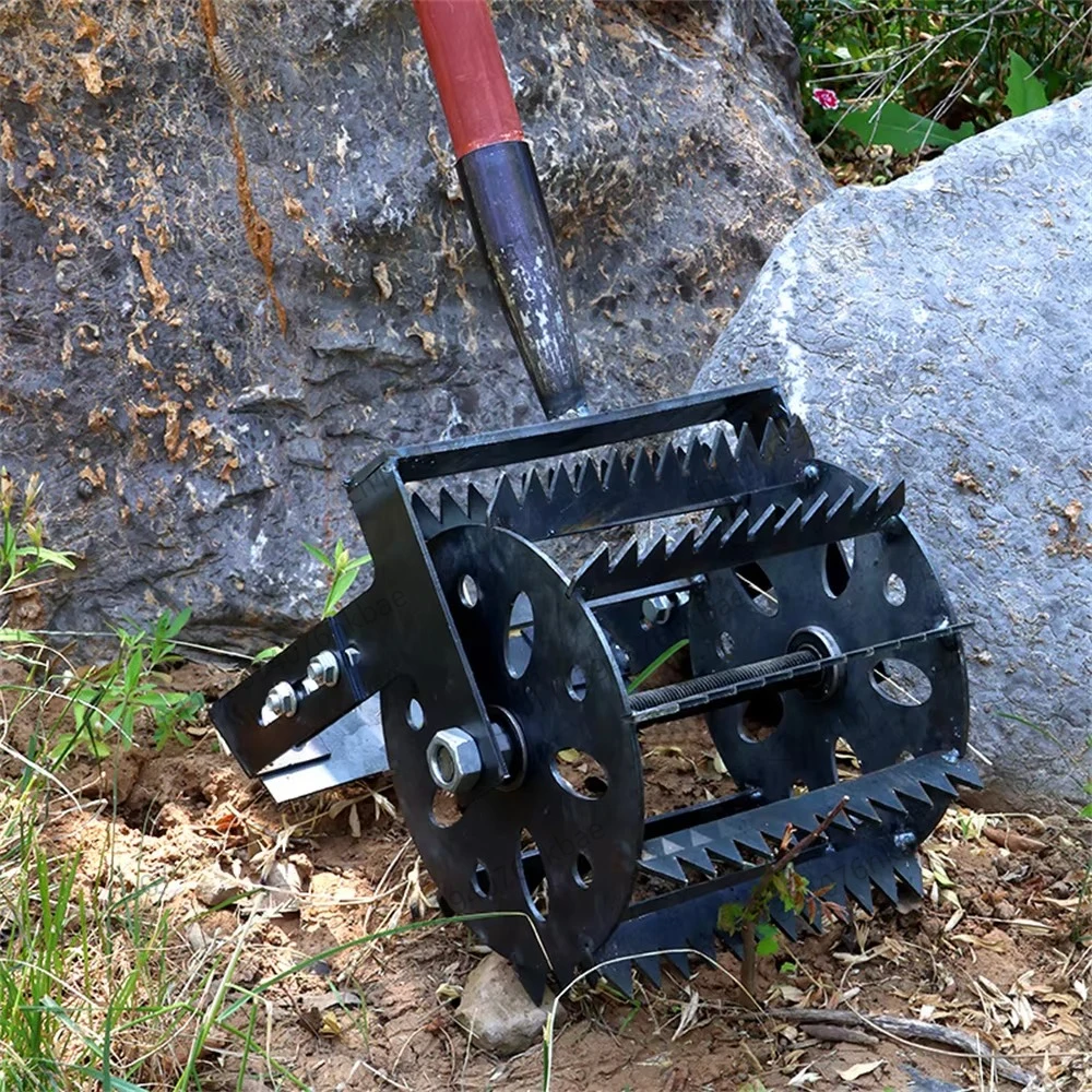 Heavy Duty Weeding Head Attachment, Garden & Farm Grass Remover Tool, Weeding Wheel Weeder Accessories for Cultivator