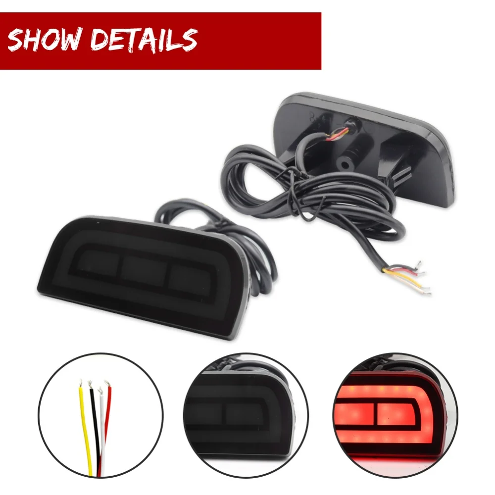 Red LED Rear Bumper Reflector Tail/Brake Lights Sequential Turn Signal Lamps For Honda Civic LX EX Touring Sedan/Coupe 2016-2021