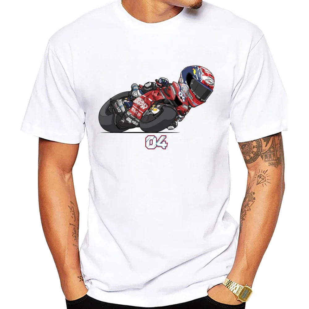 Andrea Dovizioso 04 GP Riding T-Shirt New Summer Men Short Sleeve GS Adventure Sport Casual White Tops Boy Motorcycle Rider Tees