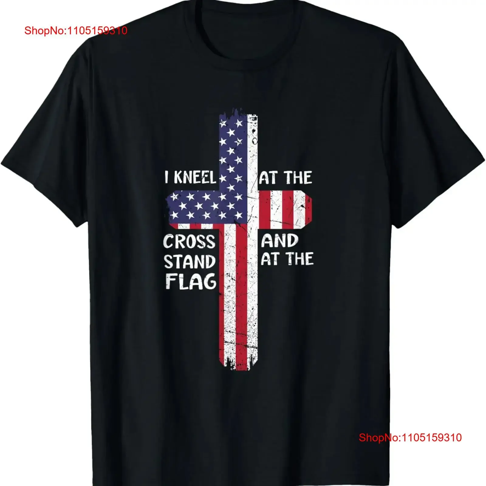 

Kneel Cross At The Memorial Day Never Forget Veteran T Shirt vintage Washed Slightly fashion Top For Everyday Wear