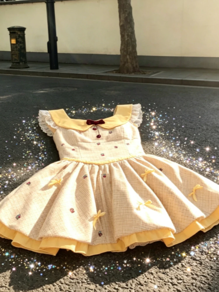 Vestidos Casuales de Verano 2026 para Mujer, Vestidos Bonitos con Lazo de Cereza, Diseño de Cintura Alta, Elegantes y Chic, Estilo Playero, Ajustados