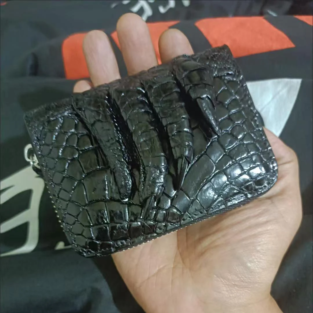New Real Crocodile Skin Genuine Leather Card Holder Wallet Men Bank/ID/Credit Card Wallets Alligator Protects Case Coin Purse