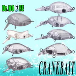 Dr.Holife 10PCS/LOT Mini Unpainted Crankbait Blanks Small Artificial Floating Crank Bait Wobblers For DIY Bass Fishing Tackle