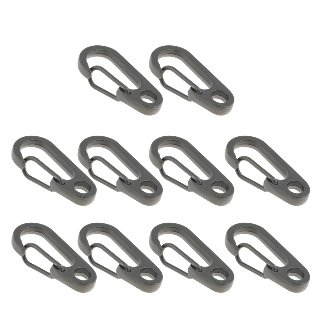 10Pcs Mini Carabiner Clip Snap Spring Clasp Hook Keyring Camping Karabiner 15kg Carabiners Daily use Outdoor Hiking Tools