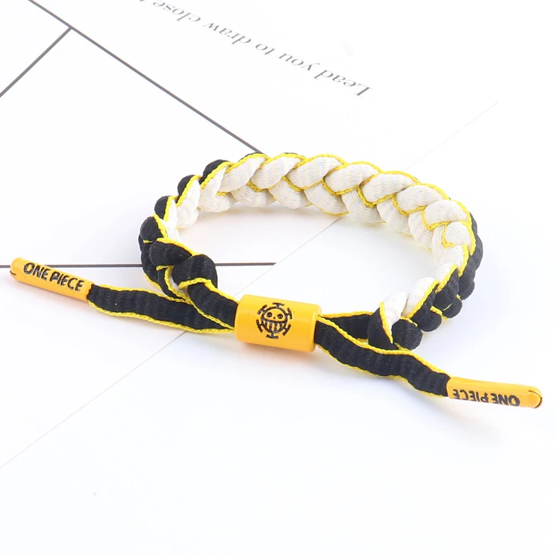 Bracciali Anime Cute Cosplay rufy uomo donna Metal Bead Weave Sport braccialetto regolabile braccialetto e regali Bangle