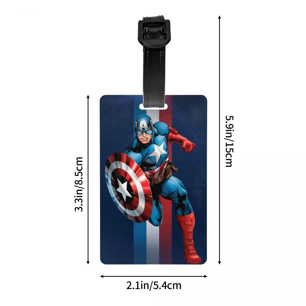 Custom Captain America Luggage Tag for Suitcases Privacy Cover ID Label