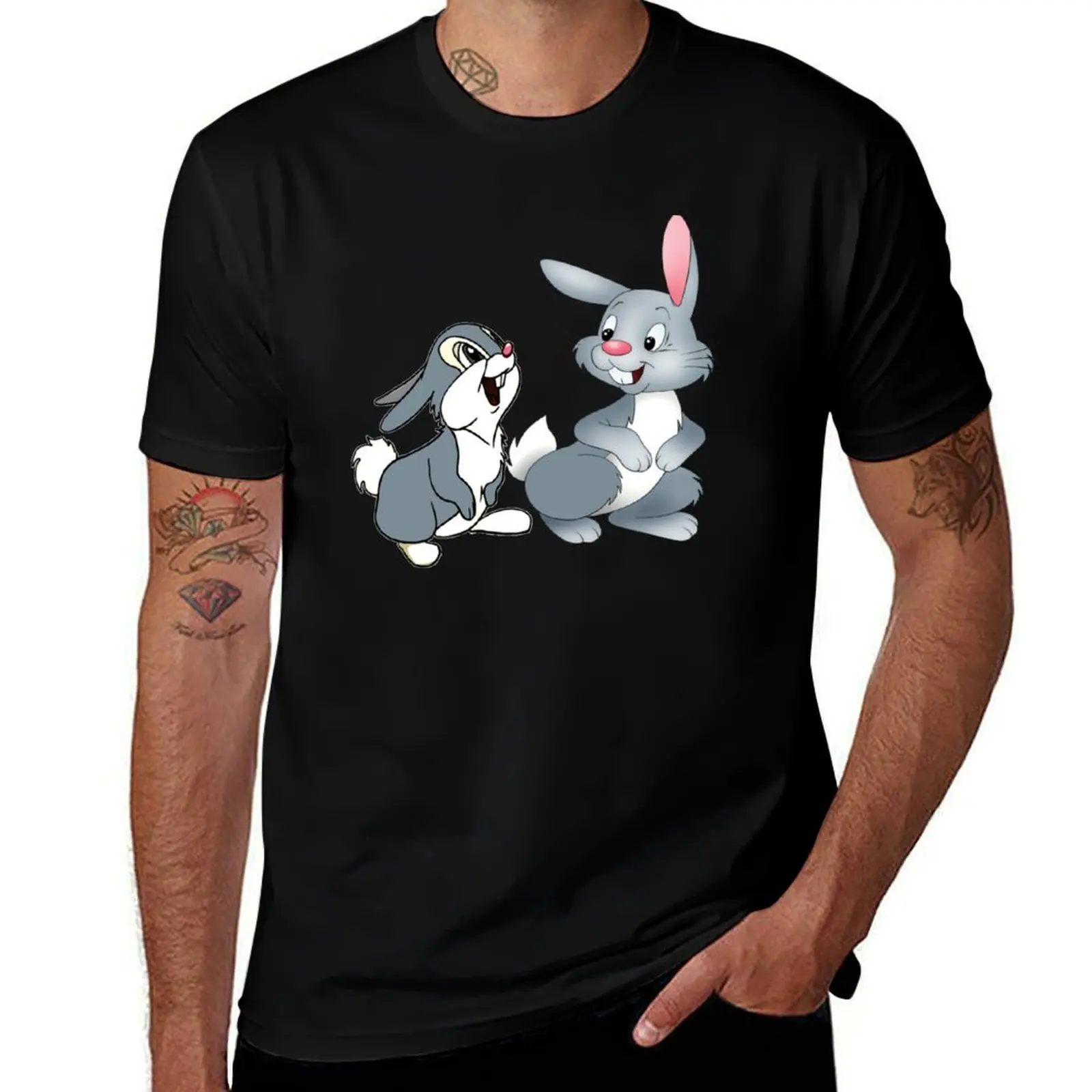 

VERY CUTE AND ADORABLE BUNNIES T-Shirt boys animal print plus size clothes summer clothes heavyweight t shirts for men