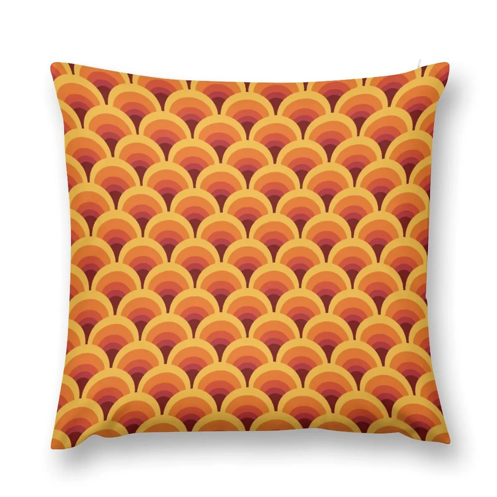 

Orange Wave Gradient Retro Pattern Throw Pillow covers for pillows Luxury Sofa Cushions pillow