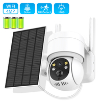 WiFi PTZ Camera Outdoor Wireless Solar IP Camera 4MP HD Built-in Battery Video Surveillance Camera Long Time Standby iCsee APP