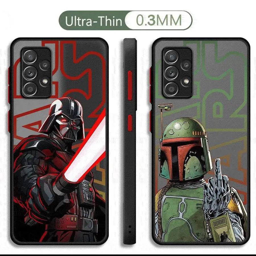 Star Mandalorians W-Wars phone Case for Samsung A13 A14 A15 A23 4G 5G A24 4G A25 A33 A34 A53 A54 A73 A35 A55 5G