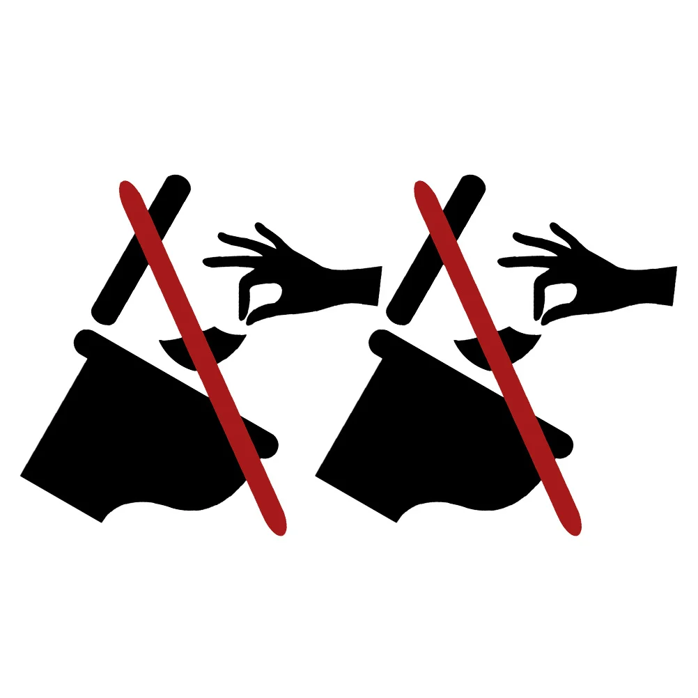 

2pcs Lid Decal Sticker Removable Bathroom Sign For Toilet Behavior Reminder School Supermarket Market Toilet Sticker