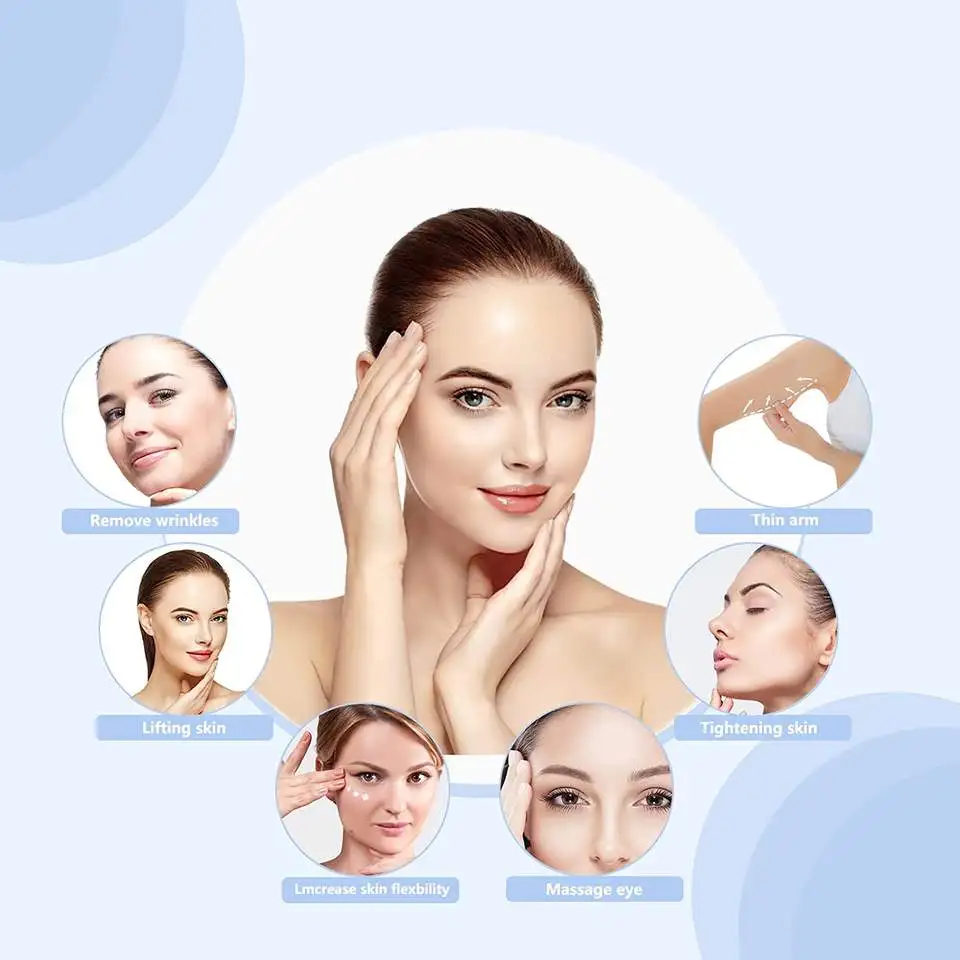 7 in1 Small Bubble Hydrogen Oxygen Facial Beauty Machine with Trolley Multifunctional Face Cleansing Skin Rejuvenation Sprayer