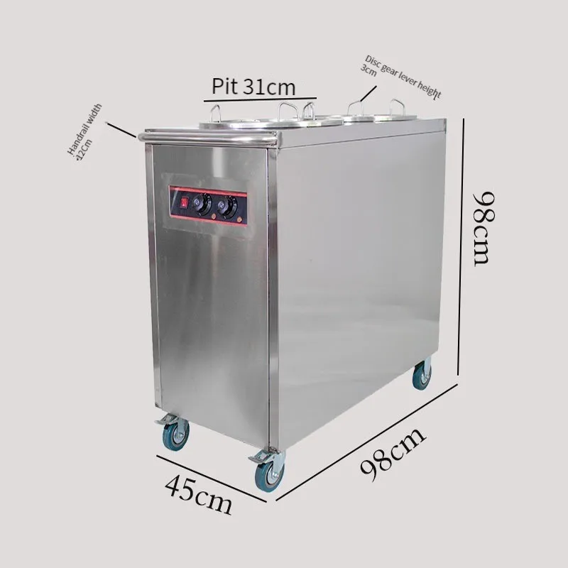 Zagęszczony podgrzewacz do naczyń pojedynczy klosz ze stali nierdzewnej podgrzewacz do naczyń z podwójną głowicą zatrzymywanie ciepła podgrzewacz do naczyń samochodowych Malatang