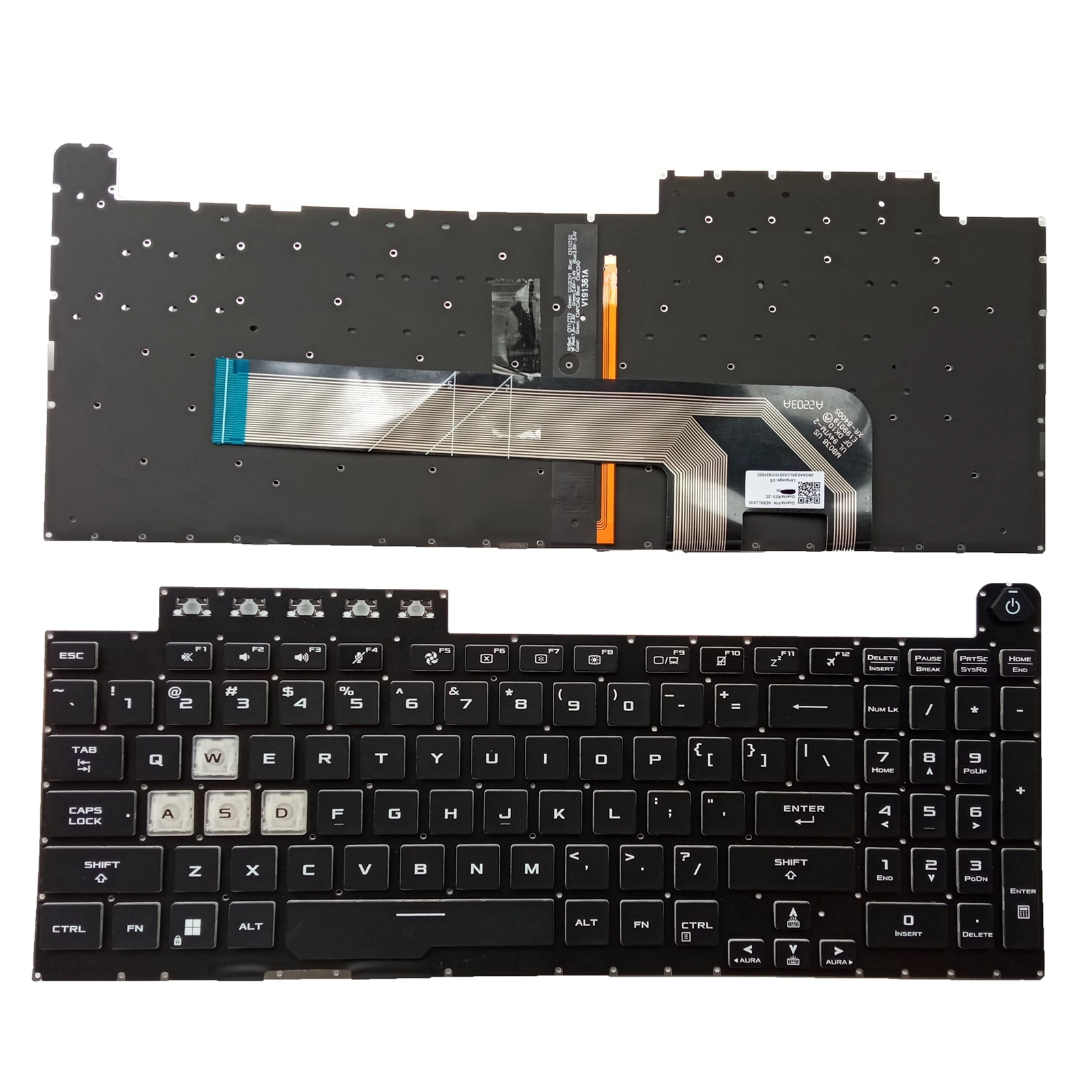 Nowa klawiatura amerykańska z podświetleniem RGB dla Asus TUF Gaming FA506 FA506H FA706 FX506 FX706