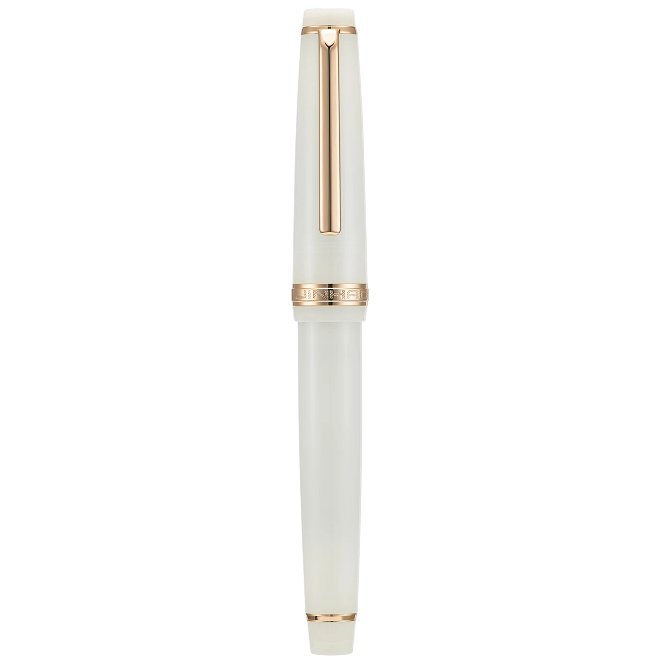 2 PCS Jinhao 82 Resin Fountain Pen EF& F Nibs Writing Set with Ink Converter, Transparent Ivory with Golden Clip