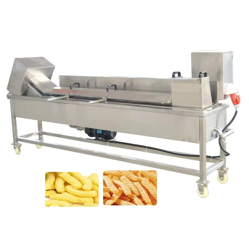 Automatic Continuous Conveyor Deep Fryer Falafel Machine Automatic Fryer with Oil Cleaner Customized