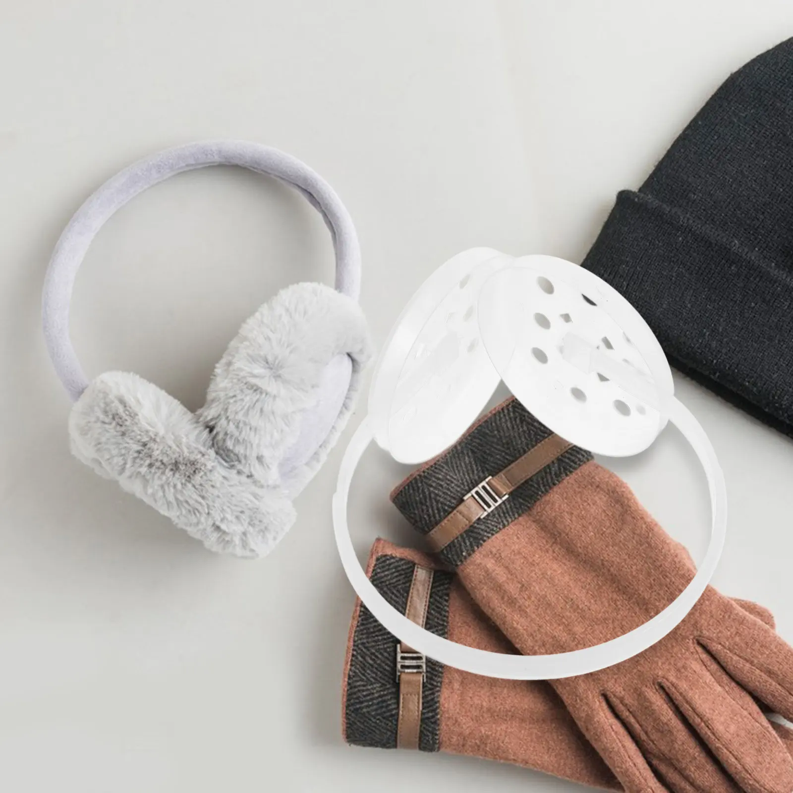 

10 шт. теплых пластиковых оснований для наушников DIY, эластичные держатели, быстросъемные органайзеры для хранения, для зимних поделок